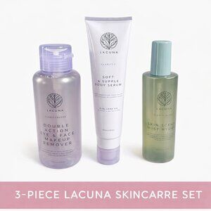 NEW 3-pc SET Lacuna Makeup Remover Hydrating Body Serum Skin Serum Mist Hybrid